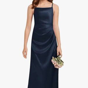 Navy Blue Kids Size 12 Evening Gown